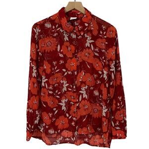 CAbi Hothouse Blouse (Style #3766) - Scarlet Flower - Medium